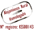 Alojamiento Rural Homologado con N� registro: KSS00143